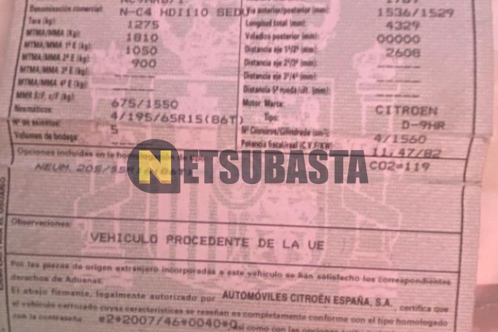 Citroën C4 1.6 HDi 2012