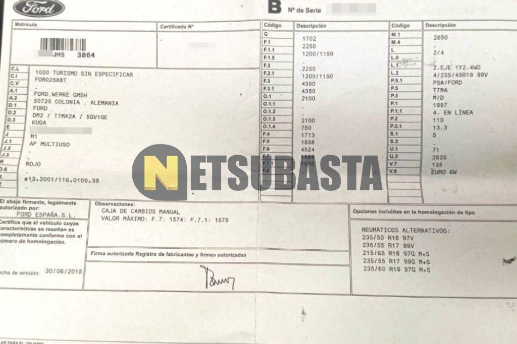 Ford Kuga 2.0 TDCi 4x4 2015