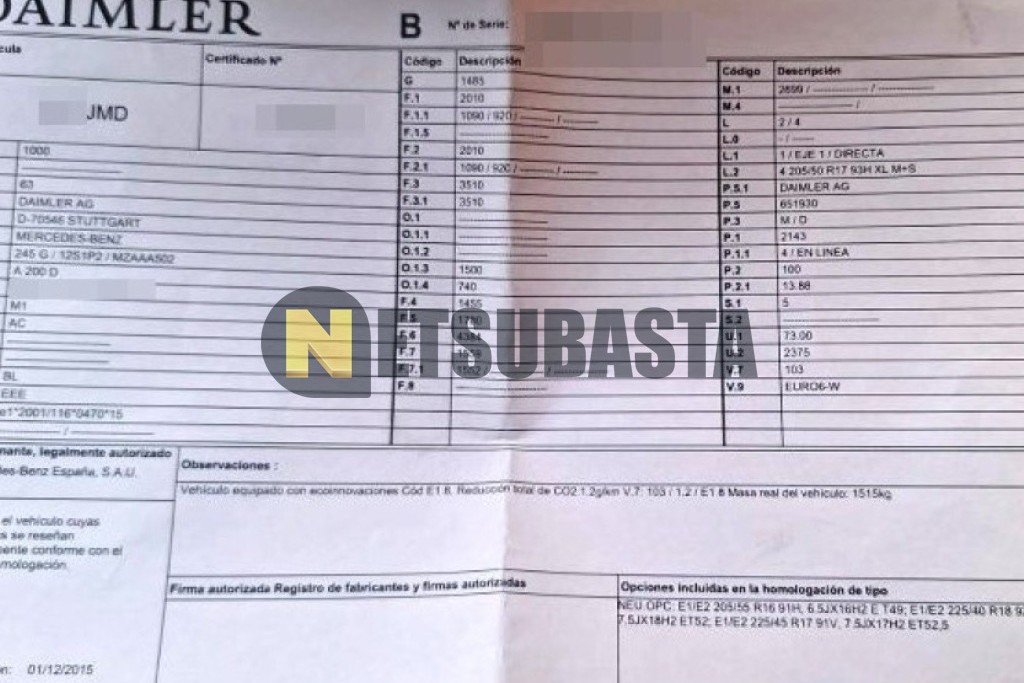 Mercedes-Benz A 200 d 7G-DCT 2016