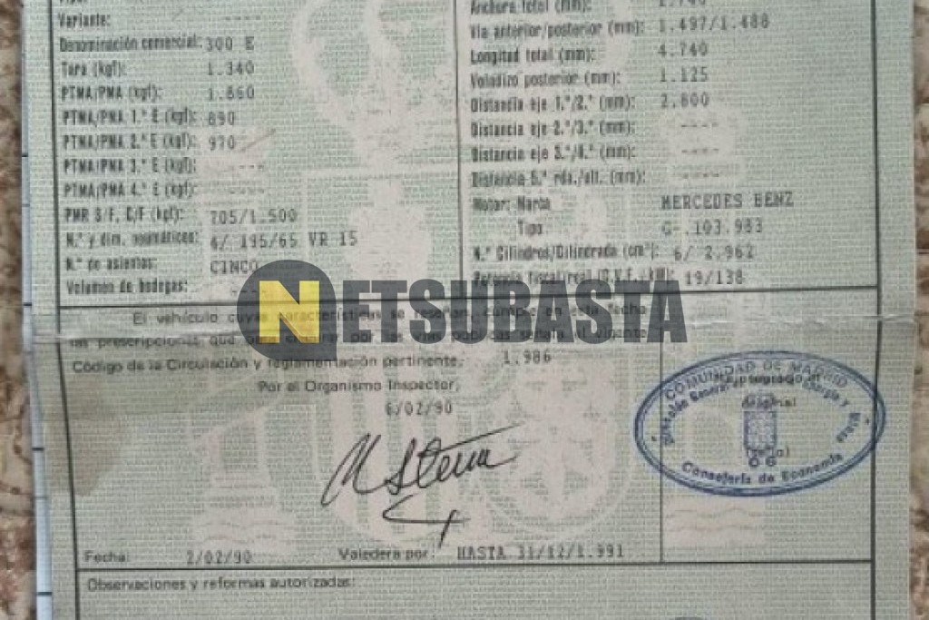 Mercedes-Benz 300 E 1986