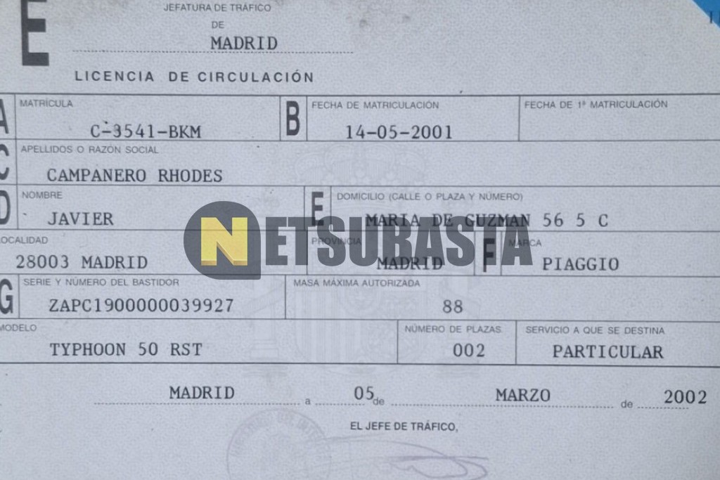 Piaggio TYPHOON 50 2001