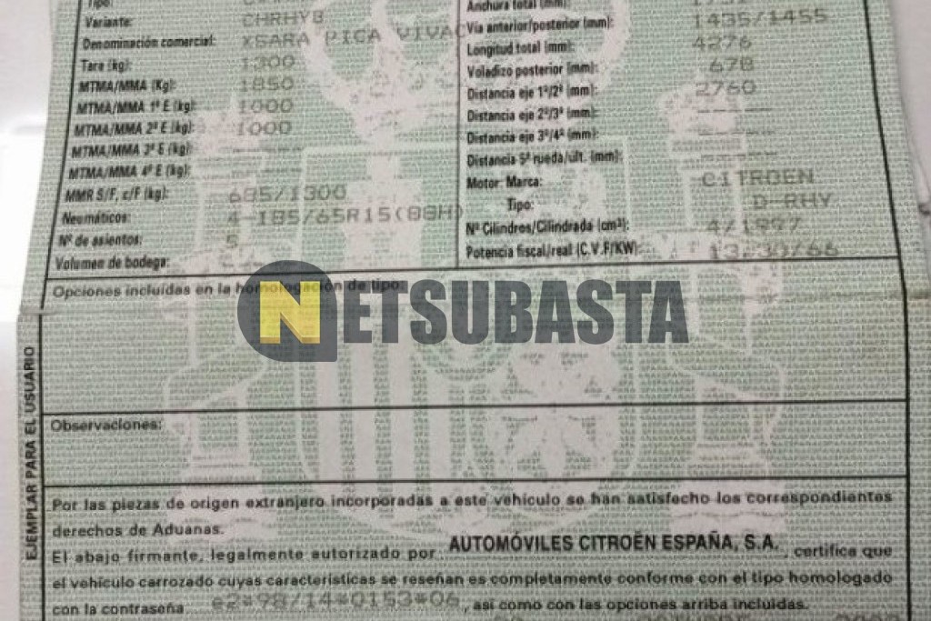 Citroën Xsara Picasso 2.0 HDi 2003