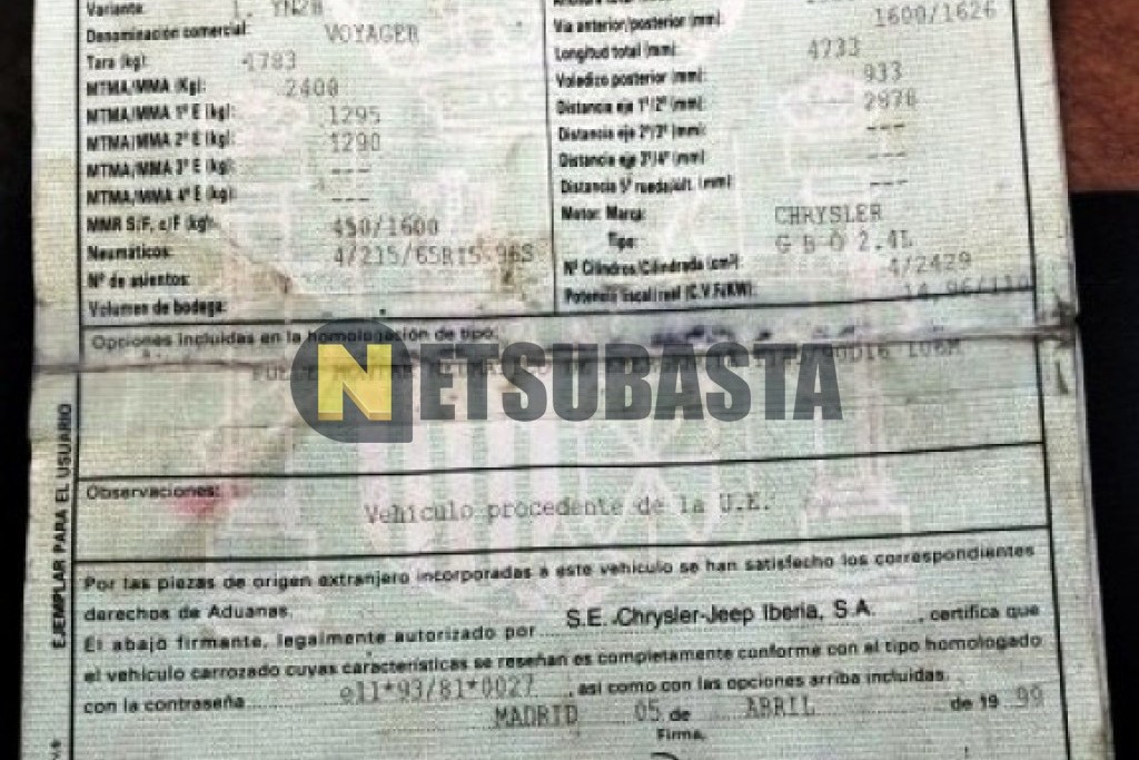 Chrysler Voyager 2.4 1999