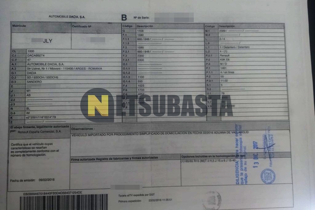 Dacia Sandero 1.5 dCi 2016