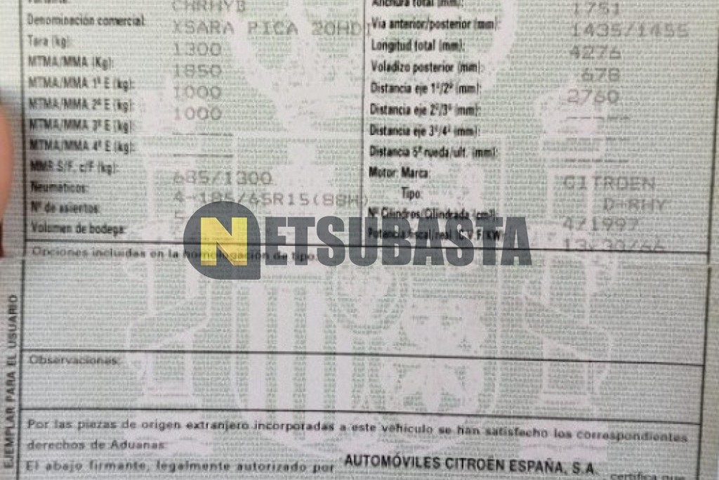 Citroën Xsara Picasso 2.0 HDi 2004
