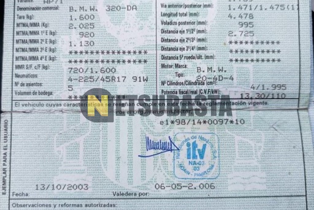 Bmw 320d Touring Aut. 2002