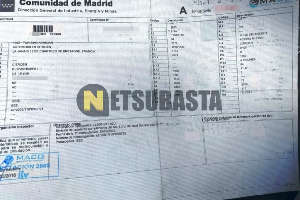 Citroën C5 Tourer 1.6 HDi Aut. 2012