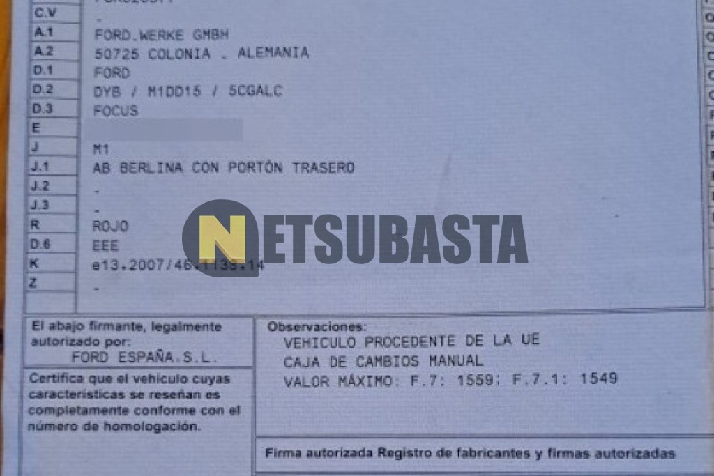 Ford Focus 1.0 EcoBoost 2015