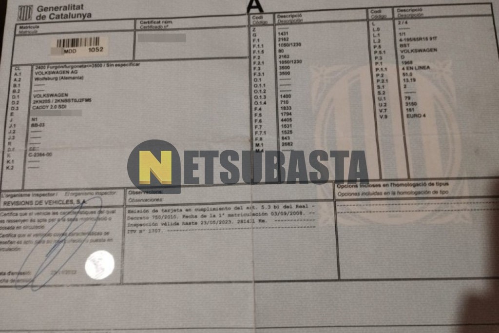 Volkswagen Caddy 2.0 SDI 2008