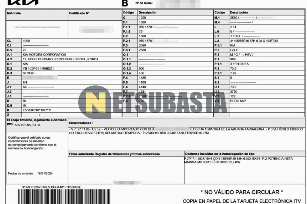 Kia Stonic 1.0 T-GDi MHEV iMT 2024