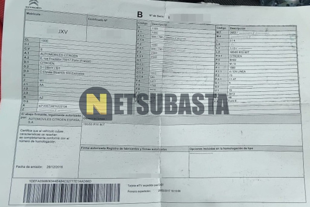 Citroën C-Elysée 1.6 BlueHDi 2017