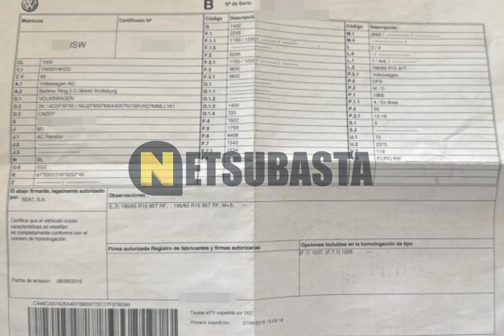 Volkswagen Caddy 2.0 TDI 2016