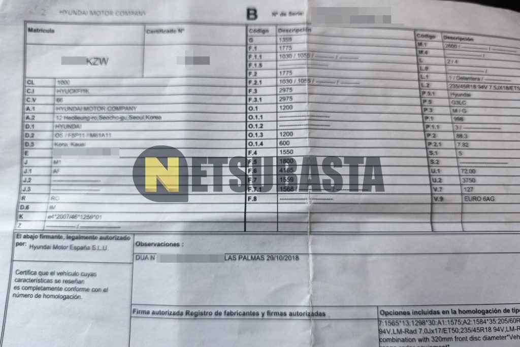 Hyundai Kona 1.0 T-GDI 4x2 2019