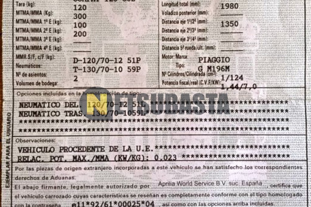 Aprilia Compay 125 Custom 2006