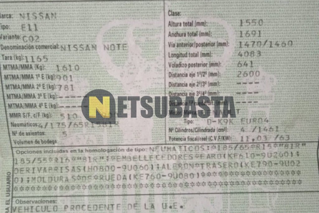 Nissan Note 1.5 dCi 2008