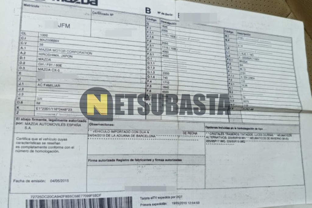 Mazda CX-5 2.2 D 2WD 2015