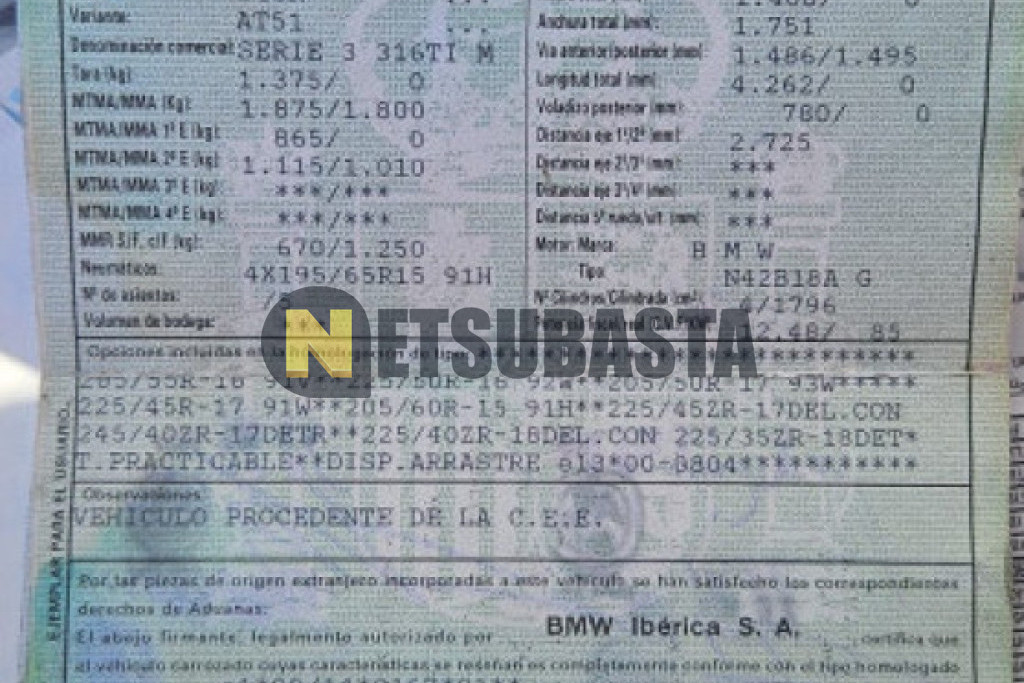Bmw 316ti Compact 2001