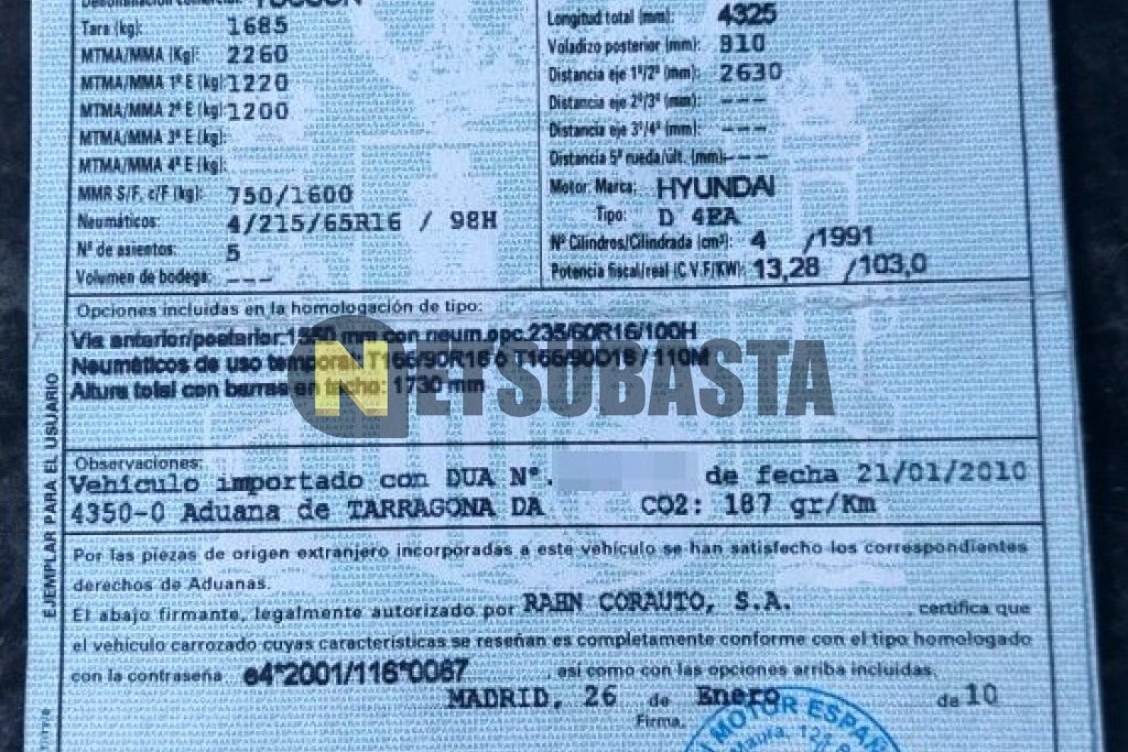 Hyundai Tucson 2.0 CRDi 4x4 2010