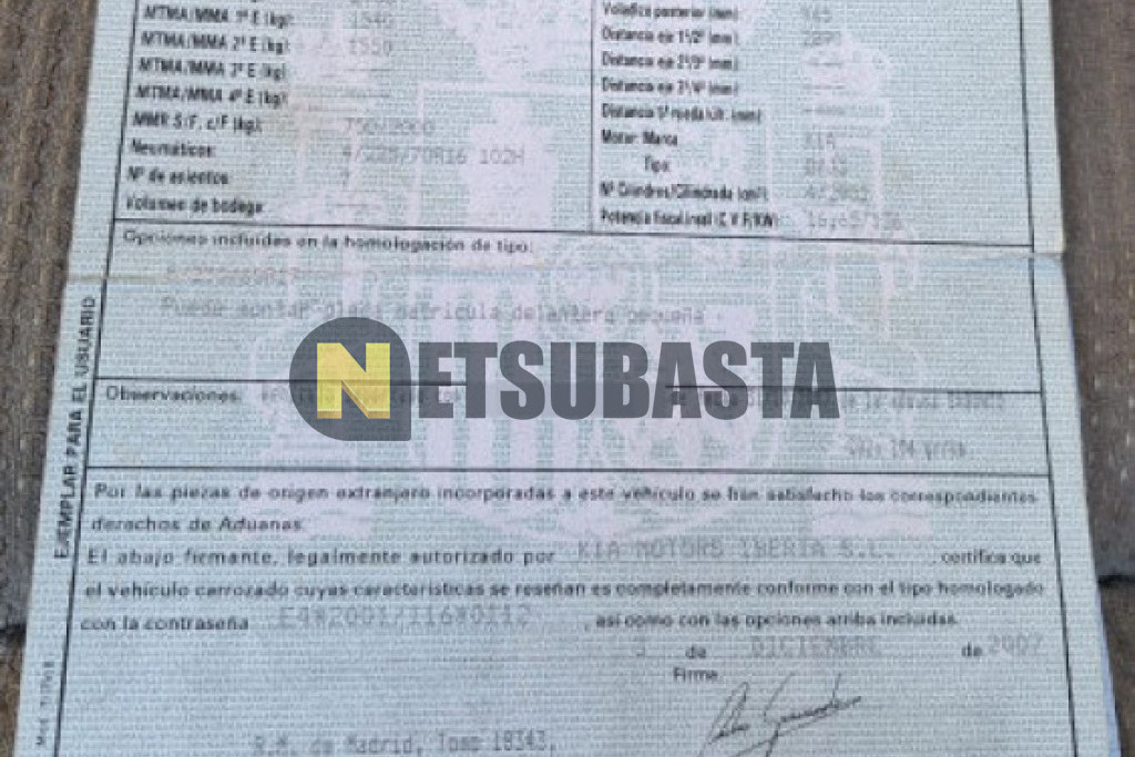 Kia Carnival 2.9 CRDi VGT 7 plazas 2008