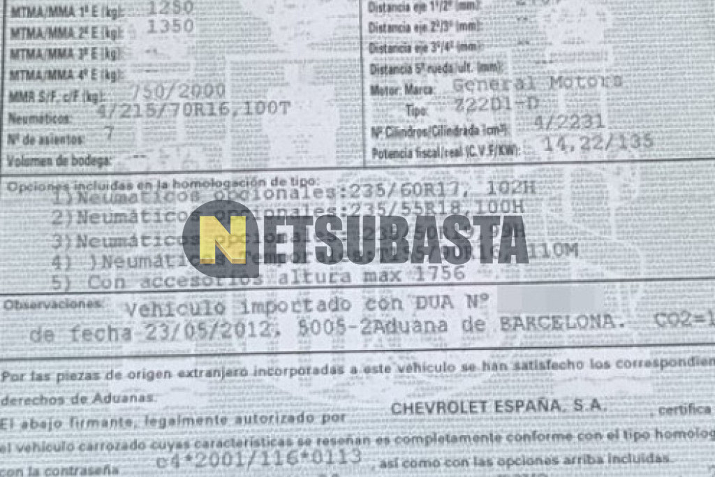 Chevrolet Captiva LT 2.2 VCDI AWD 2012