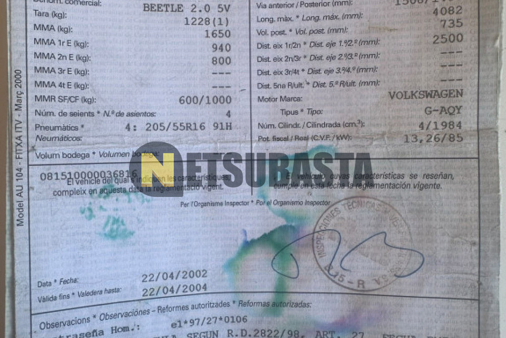 Volkswagen New Beetle 2.0 1999