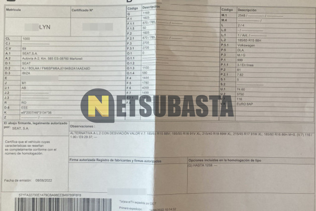 Seat Ibiza 1.0 TSI 2022