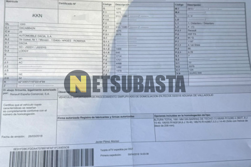 Dacia Lodgy 1.2 TCE 2018