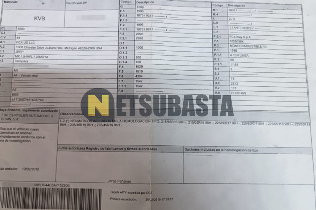 Jeep Compass 1.6 Multijet 2019