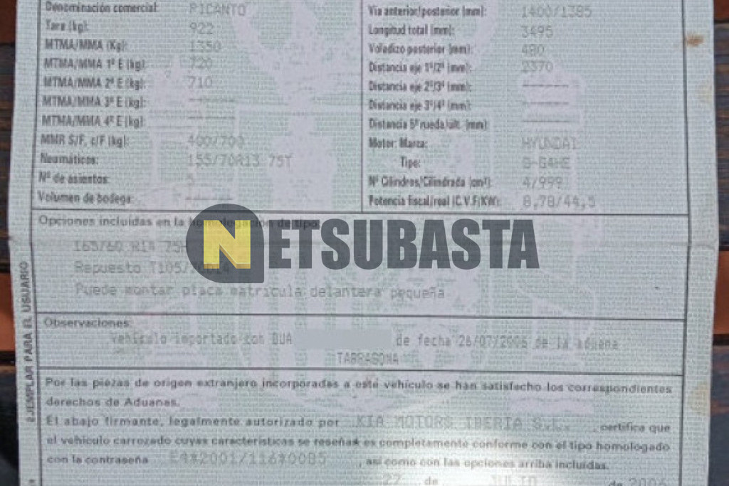 Kia Picanto 1.0 2006