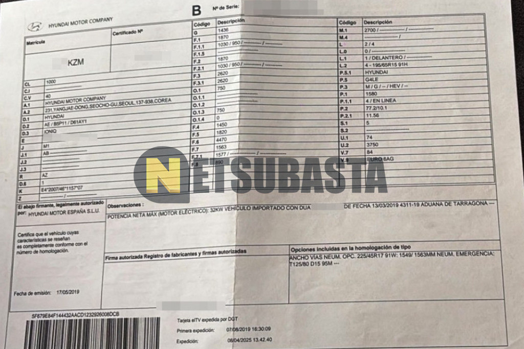 Hyundai IONIQ Híbrido 1.6 GDI DCT 2019