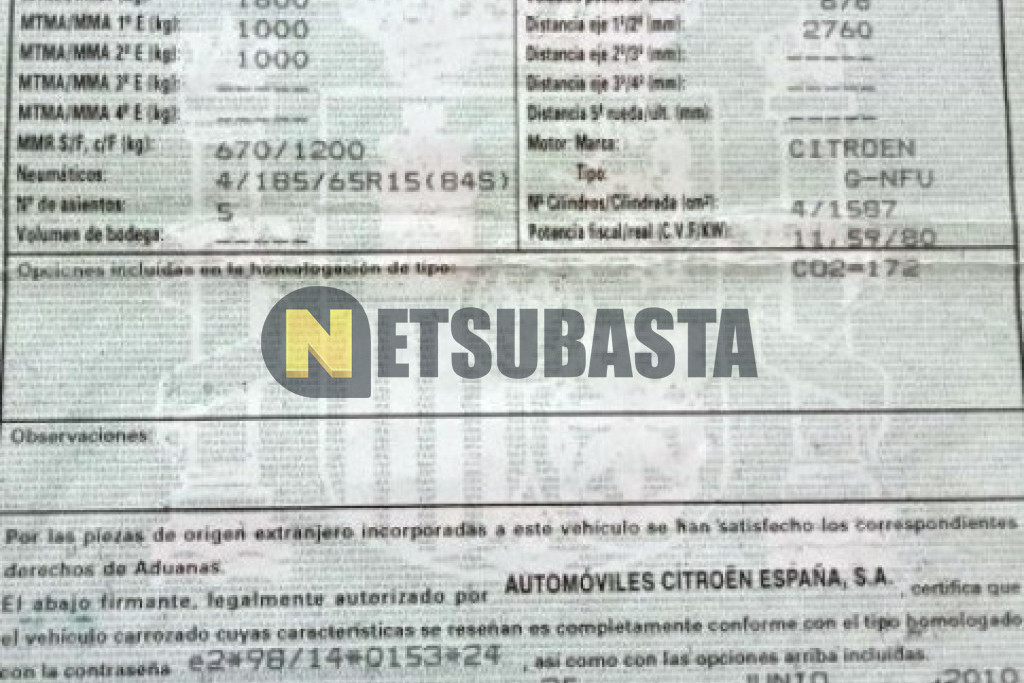 Citroën Xsara Picasso 1.6i 16v 2010