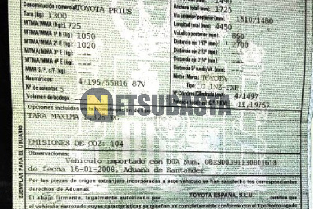 Toyota Prius 1.5 VVT-i HSD 2008