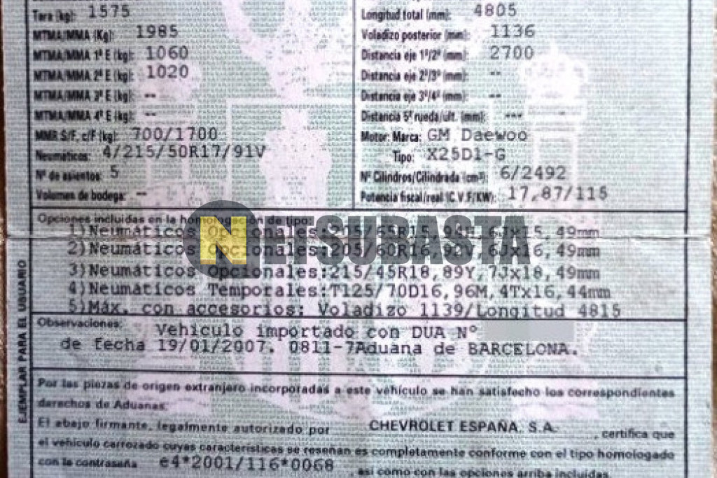 Chevrolet Epica 2.5 24V Aut. 2007