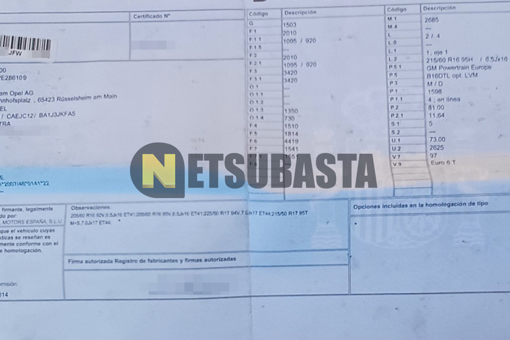 Opel Astra 1.6 CDTi 2015