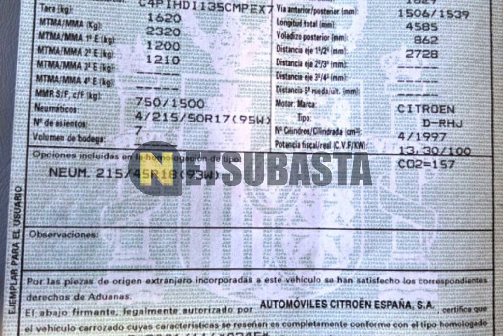 Citroën Grand C4 Picasso 2.0 HDi FAP CMP 2009