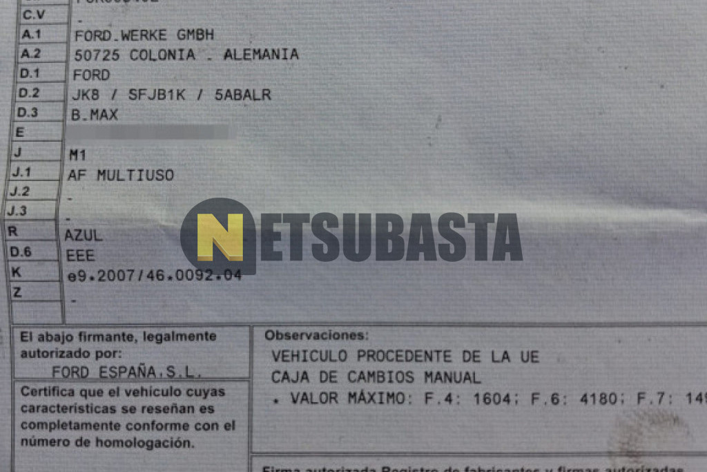 Ford B-MAX 1.0 Ecoboost 2013