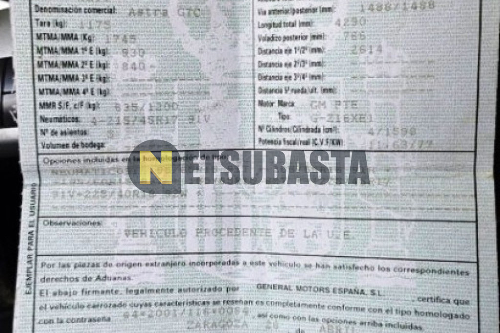 Opel Astra GTC 1.6 16V 2007