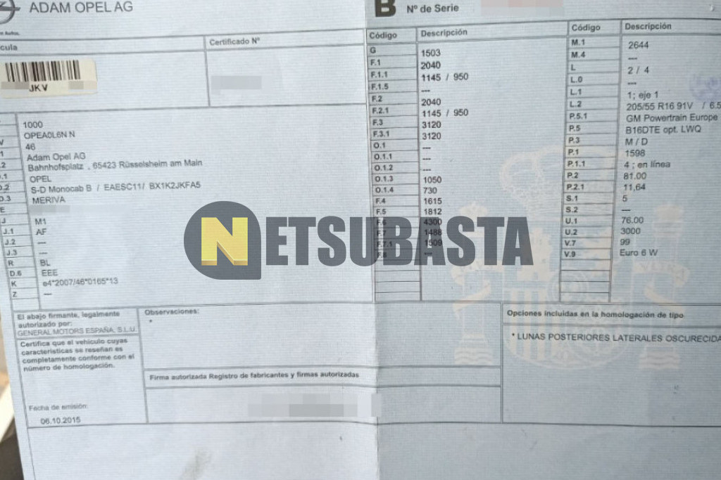 Opel Meriva 1.6 CDTI ecoFLEX 2015