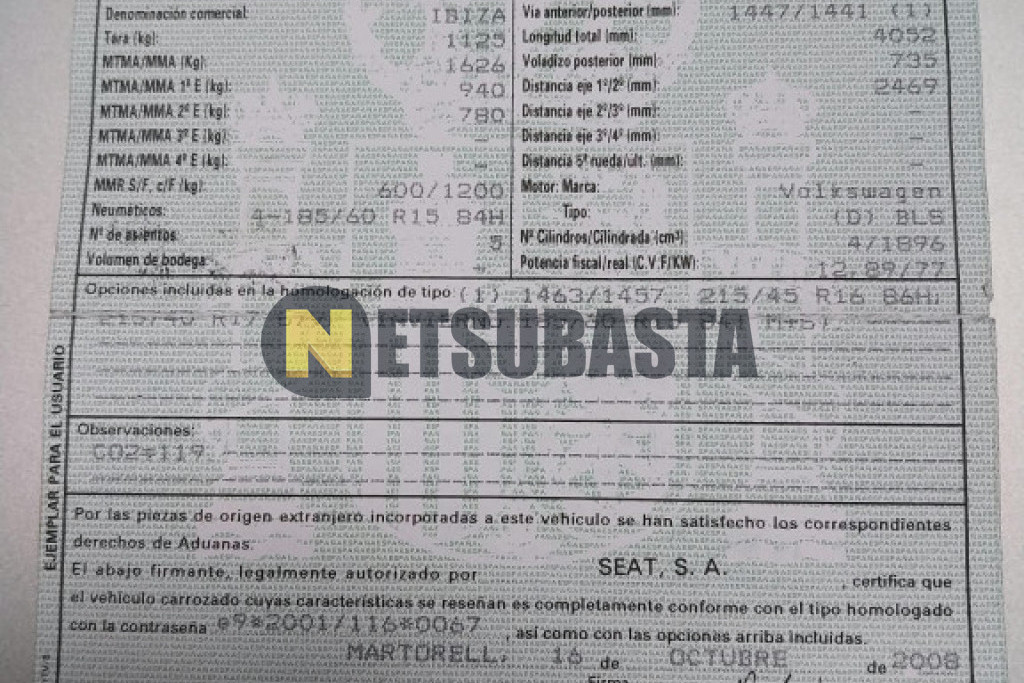 Seat Ibiza 1.9 TDI 2008