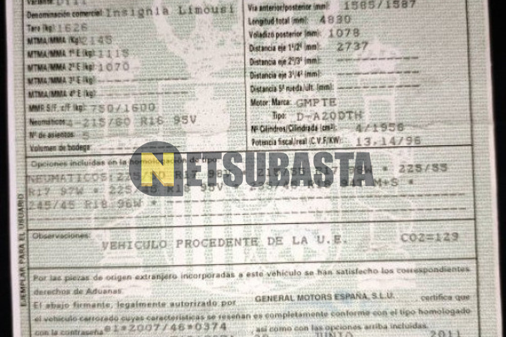 Opel Insignia 2.0 CDTI 2012